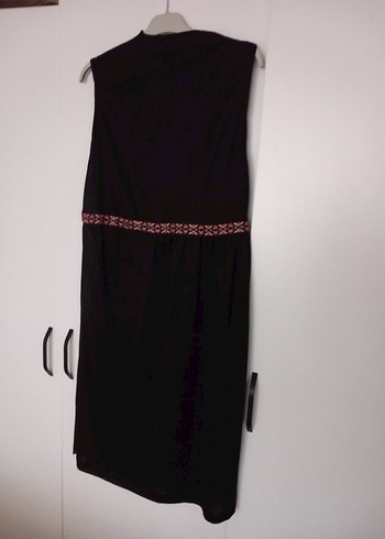 Nakış Detaylı Siyah Hamile Uzun Tunik - Görsel 3