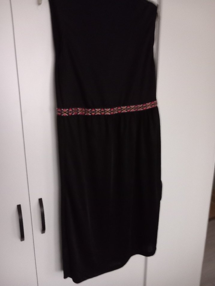 Nakış Detaylı Siyah Hamile Uzun Tunik - Görsel 4