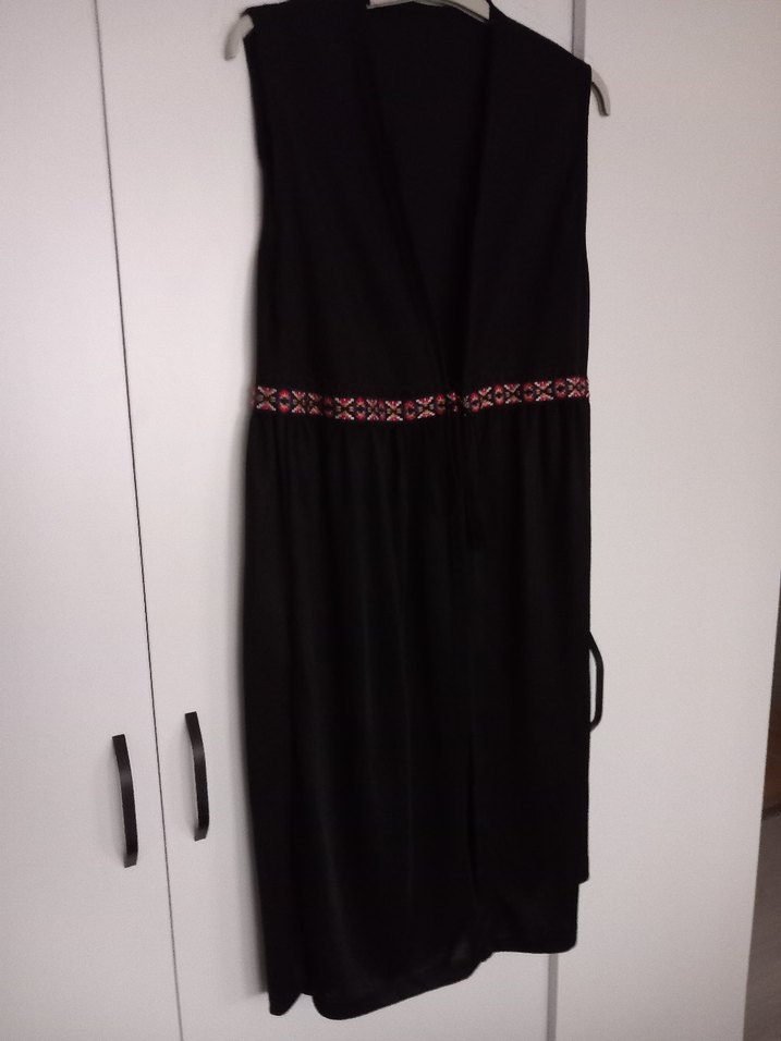 Nakış Detaylı Siyah Hamile Uzun Tunik - Görsel 2