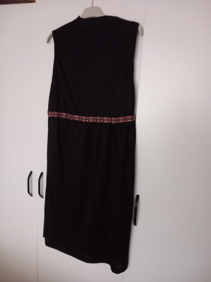 Nakış Detaylı Siyah Hamile Uzun Tunik - Görsel 3