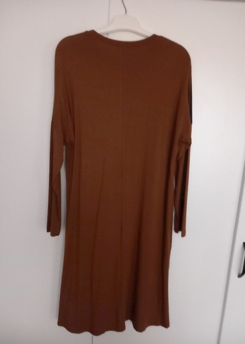 Uzun Kollu Kahverengi Kadın Tunik - Görsel 6