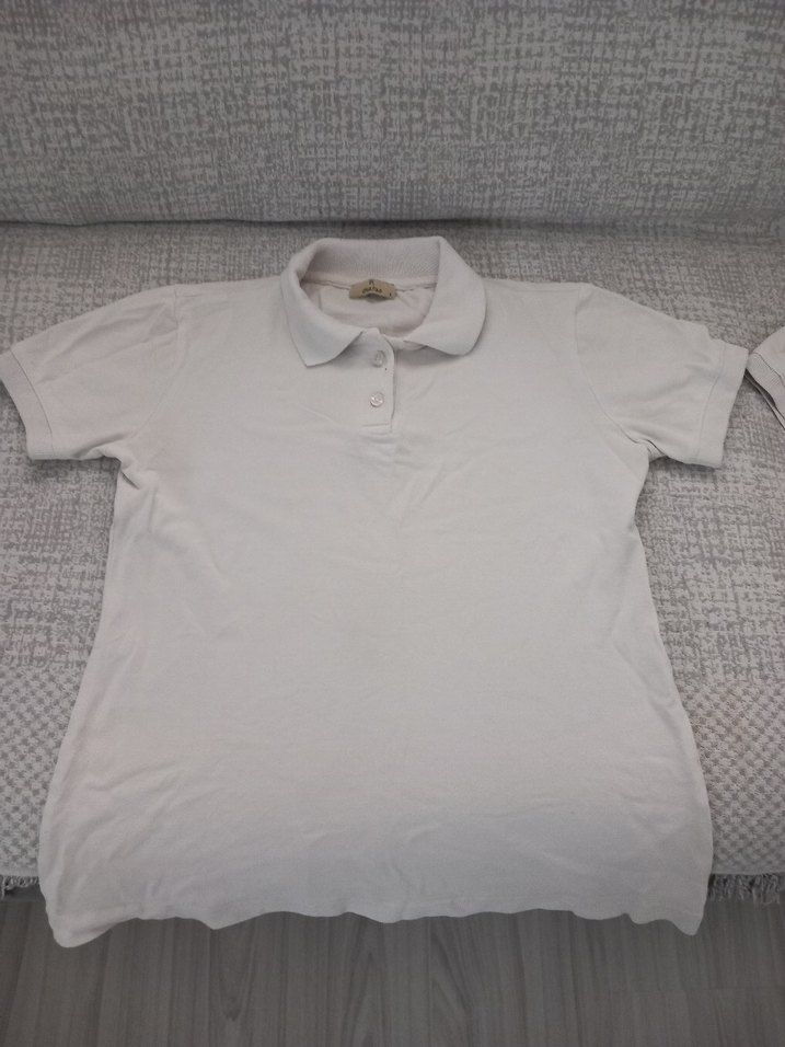 Beyaz Kısa Kollu Polo Yaka Tişört 2 Adet - Görsel 4