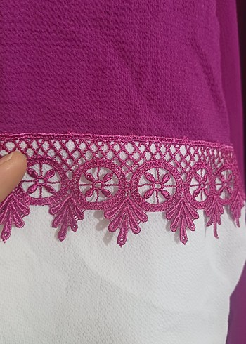 Uzun Mor Bohem Kadın abaya - Görsel 6