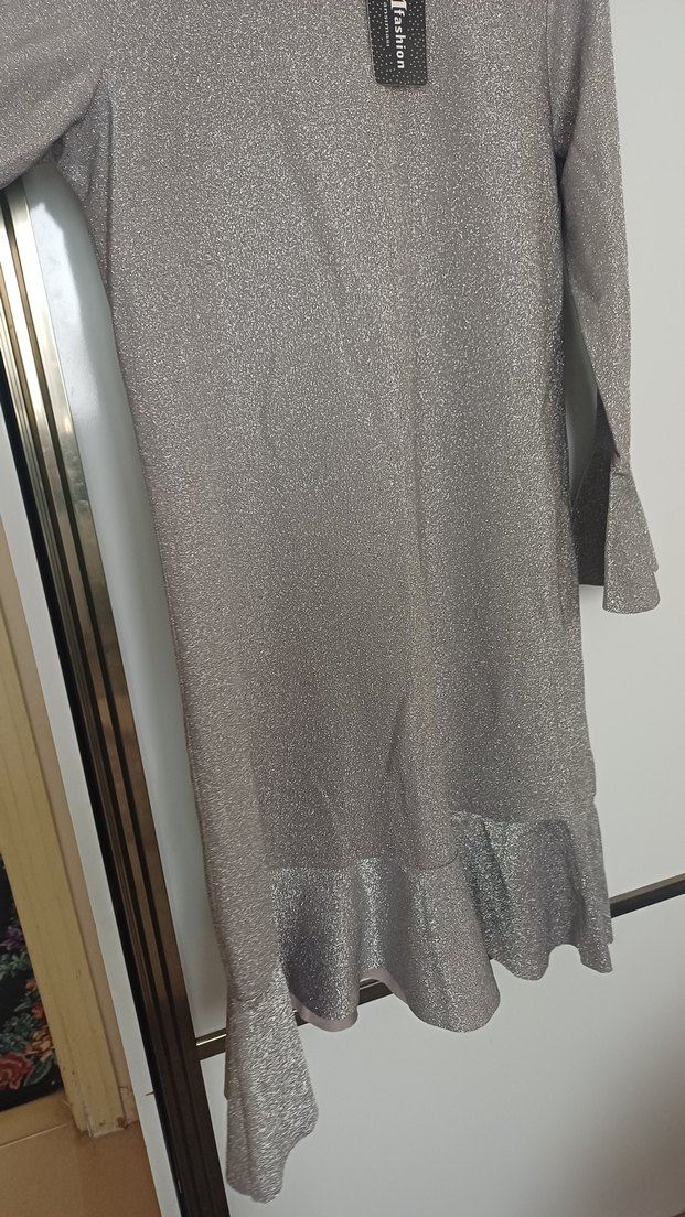 Gri Uzun Kollu simli tunik - Görsel 2