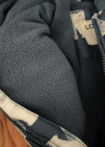 Kürk Detaylı Mavi Erkek Bebek Mont - Görsel 3