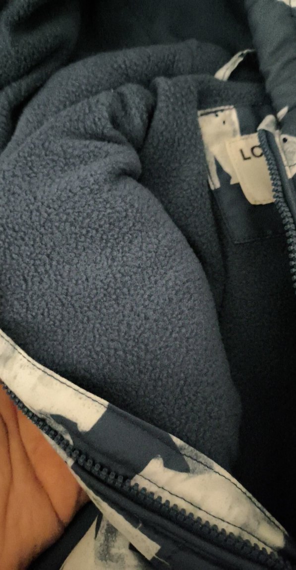 Kürk Detaylı Mavi Erkek Bebek Mont - Görsel 3