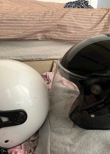 Beyaz Biker Kaskı, Tokalı, Grunge Punk Tarzı - Görsel 5