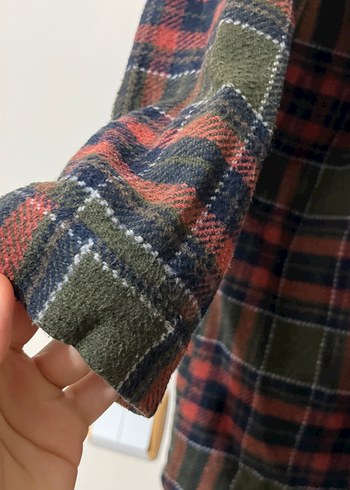 Düğmeli Çok Renkli Kareli Kadın Gömlek - Görsel 2