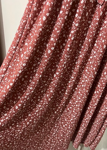 Bordo Bohem Uzun Elbise Zincir Detaylı - Görsel 3