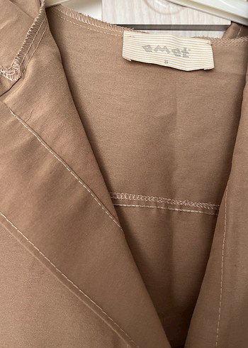 Düğmeli Bej Kadın Midi Yelek - Görsel 2