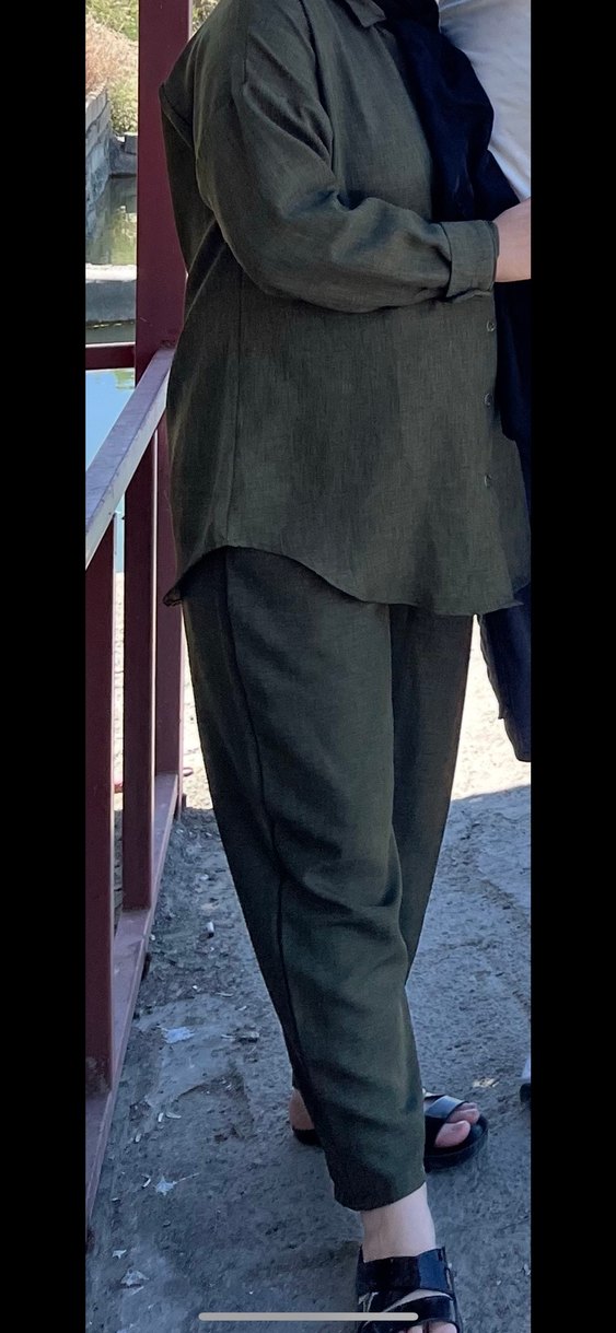 Keten Kumaşlı Salaş ikili takım - Görsel 2