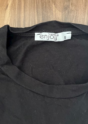 Kısa Kollu Siyah crop - Görsel 3