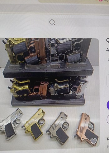 çift yanarli silah figürlü sevgiliye hediye çakmak - Görsel 2