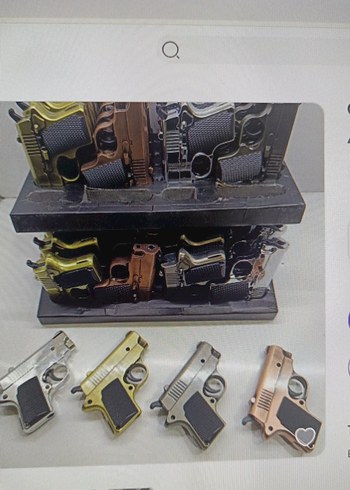 çift yanarli silah figürlü sevgiliye hediye çakmak - Görsel 3