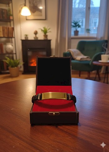 Klasik Zarafet Gold erkek Bileklik - Görsel 2