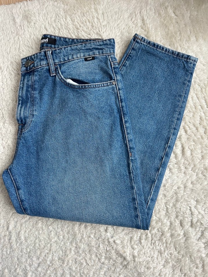 Mavi Rahat Kesim erkek Jean - Görsel 4