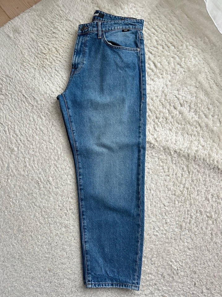 Mavi Rahat Kesim erkek Jean - Görsel 3