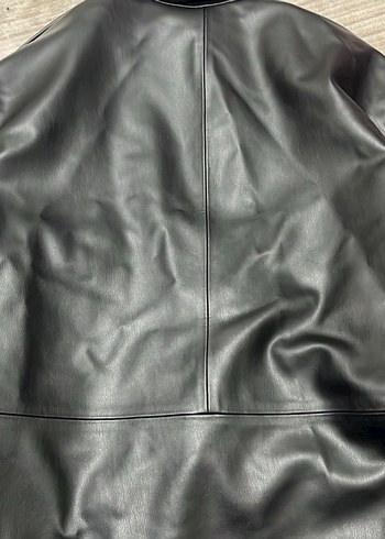 Zara Düğmeli Siyah Deri Erkek Ceket - Görsel 4