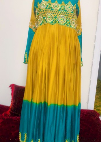 Boncuk İşlemeli Renkli Uzun Kadın Elbise - Görsel 3