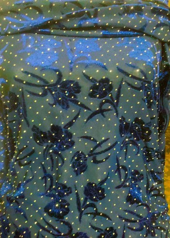 Mavi Drapeli Uzun Abiye Elbise - Görsel 2