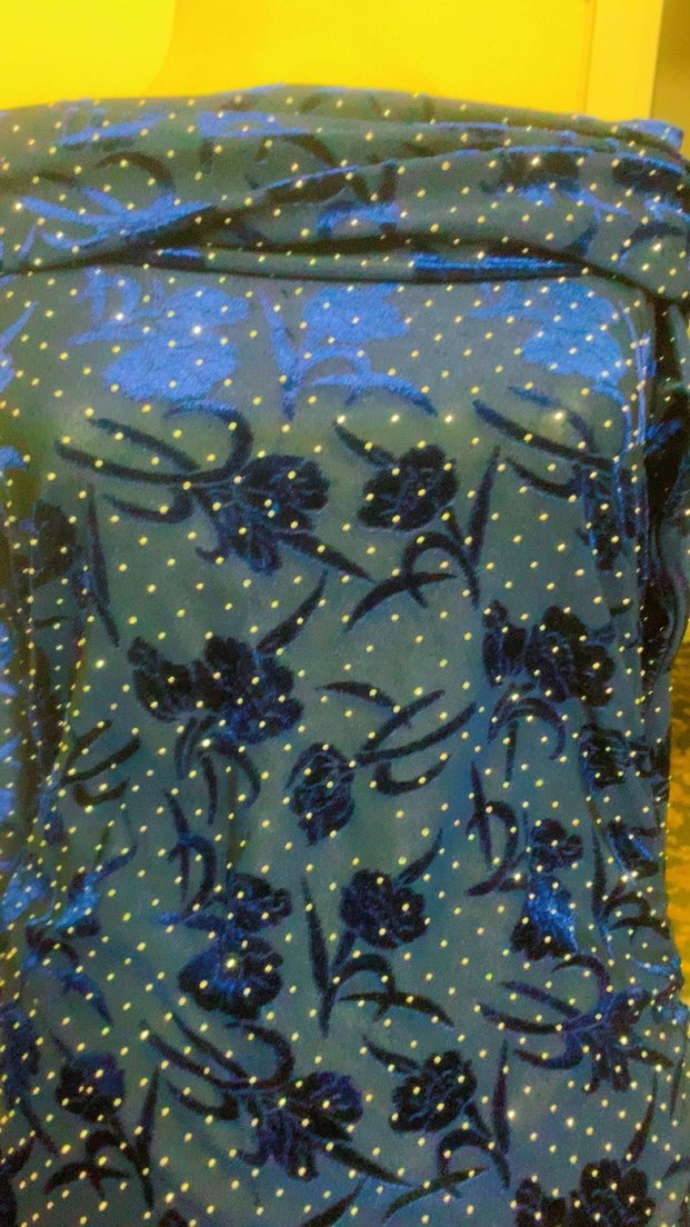 Mavi Drapeli Uzun Abiye Elbise - Görsel 2