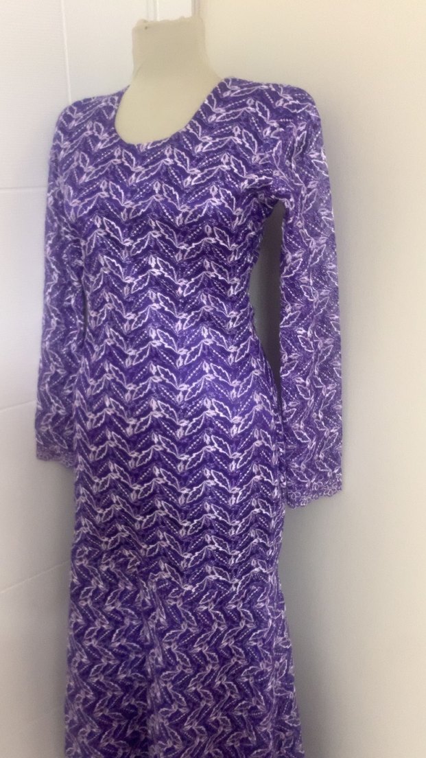 Mor V-Yaka Uzun Kollu Kadın Triko - Görsel 2