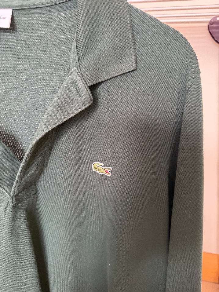 Lacoste Erkek Koyu Yeşil Uzun Kollu Polo - Görsel 2