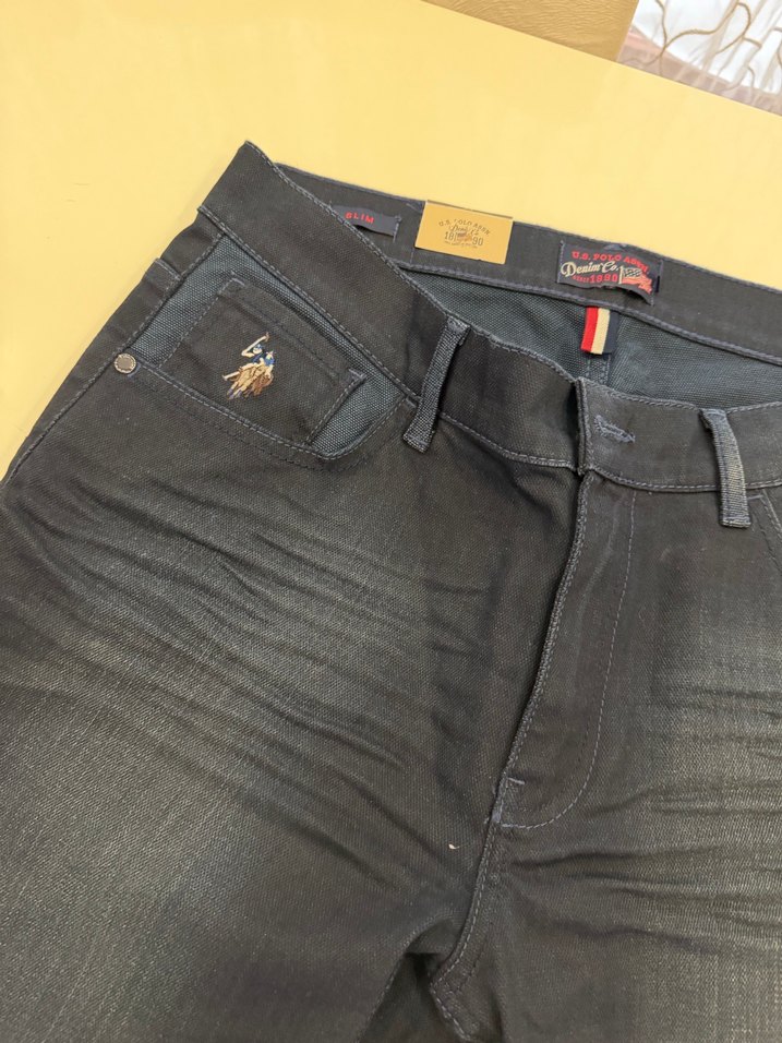 Erkek Us Polo Etiketli Lacivert Kot Pantolon - Görsel 4