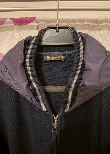 VAKKO Kapüşonlu Erkek Fermuarlı Hırka - Görsel 2