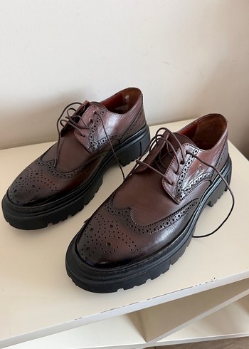 Damat Kahverengi Deri Klasik Erkek Ayakkabısı - Görsel 5