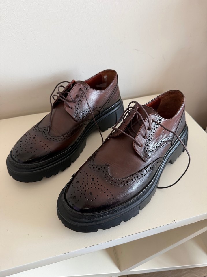 Damat Kahverengi Deri Klasik Erkek Ayakkabısı - Görsel 5