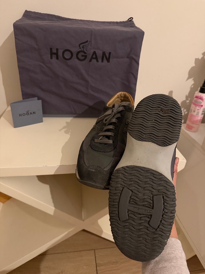 Gri Süet Hogan Erkek Spor Ayakkabı - Görsel 3