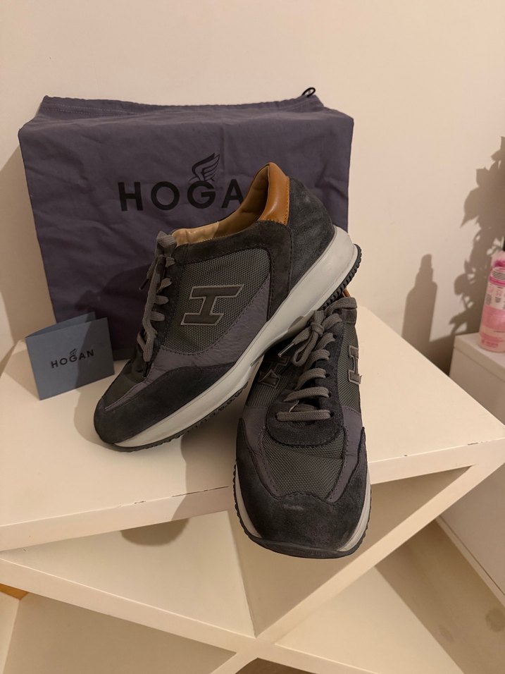 Gri Süet Hogan Erkek Spor Ayakkabı - Görsel 2