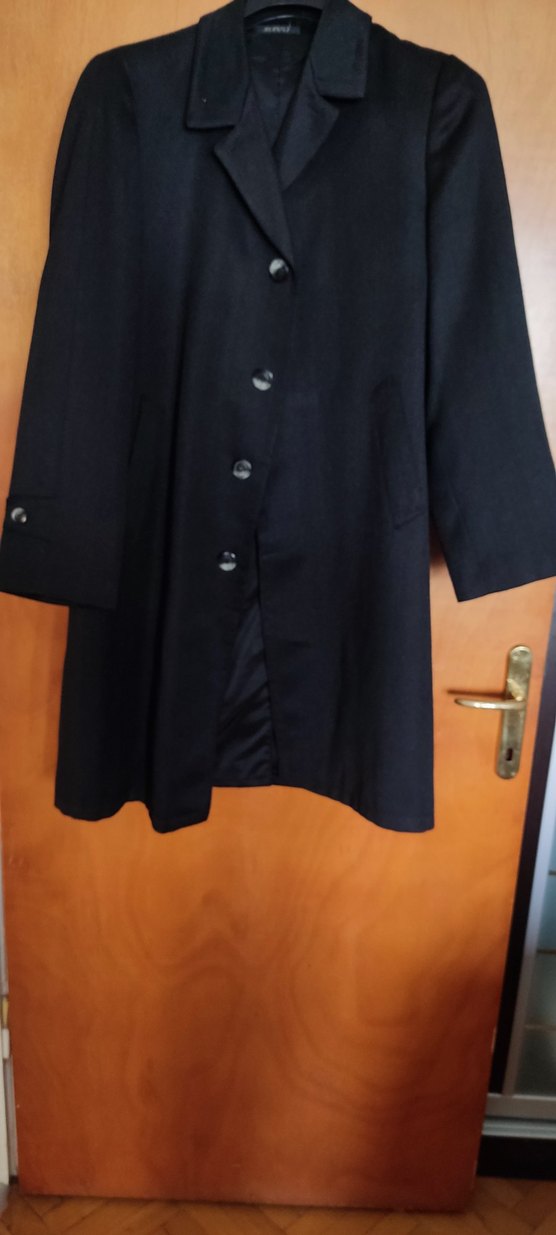 Siyah Düğmeli Midi Erkek Kaban - Görsel 2