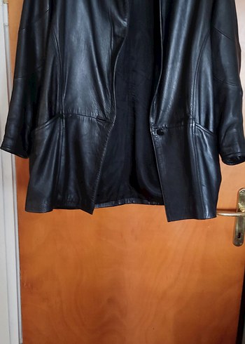 Erkek Siyah ( Deri )Düğmeli Ceket - Görsel 2