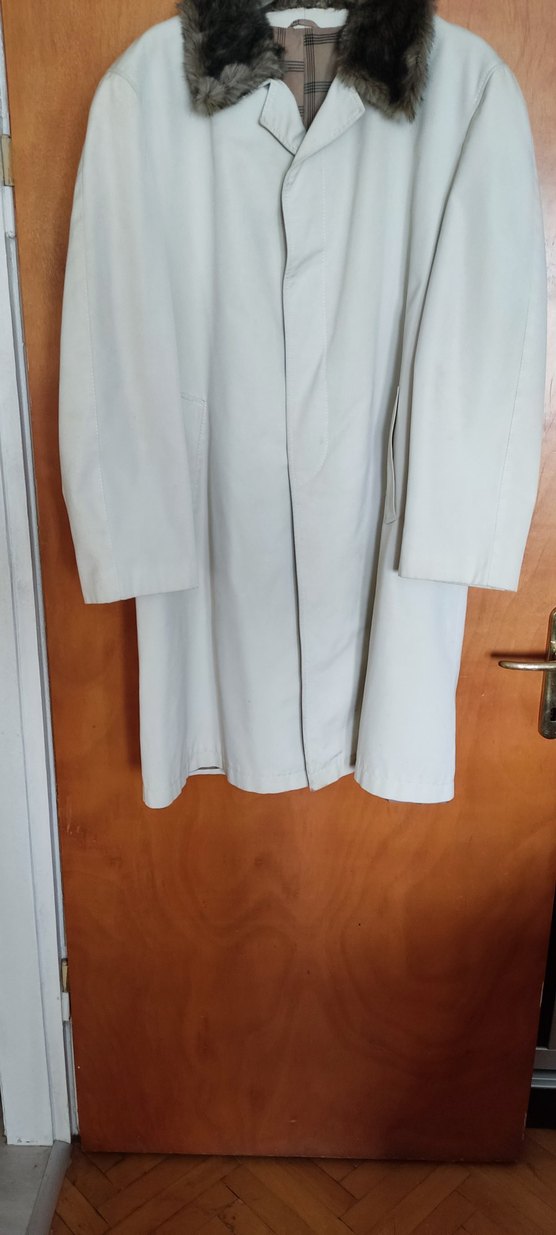 Kürk Detaylı Bej Erkek Klasik Midi Kaban - Görsel 2