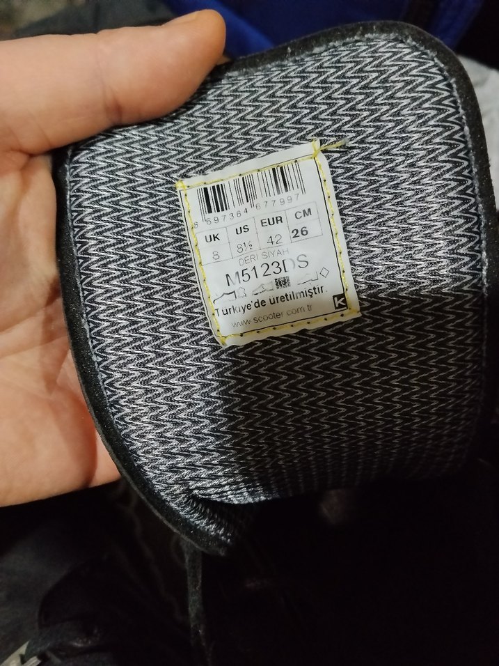Siyah Deri motor bot orjinal scooter - Görsel 3