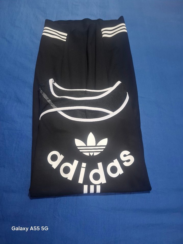 Siyah Adidas Baskılı Kısa Kollu Günlük Elbise - Görsel 4