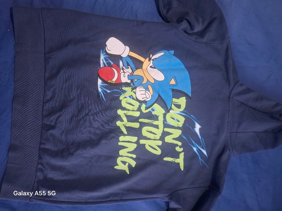 Sonic Baskılı Mavi Erkek Tişörtü - Görsel 2