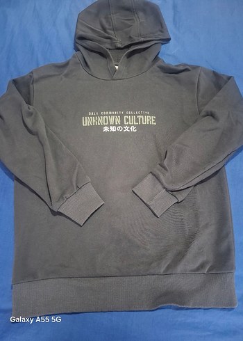 Erkek Gri Baskılı Pamuklu Sweatshirt - Görsel 2