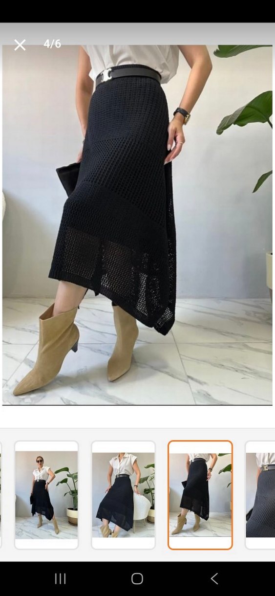 Düz Örgü Kadın Uzun Etek - Görsel 3