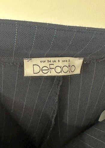 Lacivert Midi Kadın Kumaş Pantolon - Görsel 3