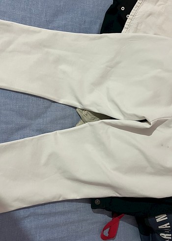 erkek beyaz pantolon görünümlü eşofman - Görsel 2