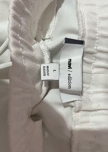 erkek beyaz pantolon görünümlü eşofman - Görsel 3