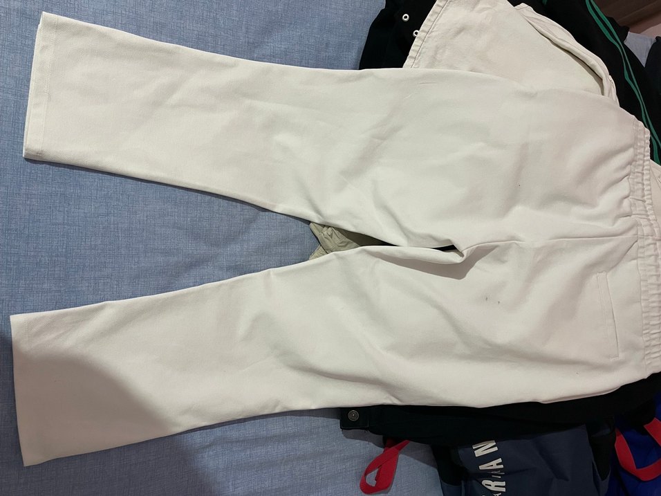 erkek beyaz pantolon görünümlü eşofman - Görsel 2