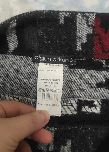 Bohem Desenli Gri Mini Örgü Etek - Görsel 2