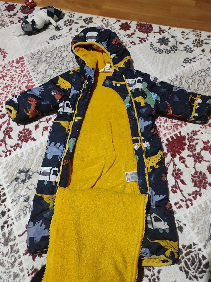 Desenli Bebek Kayak Tulumu Fermuarlı - Görsel 3