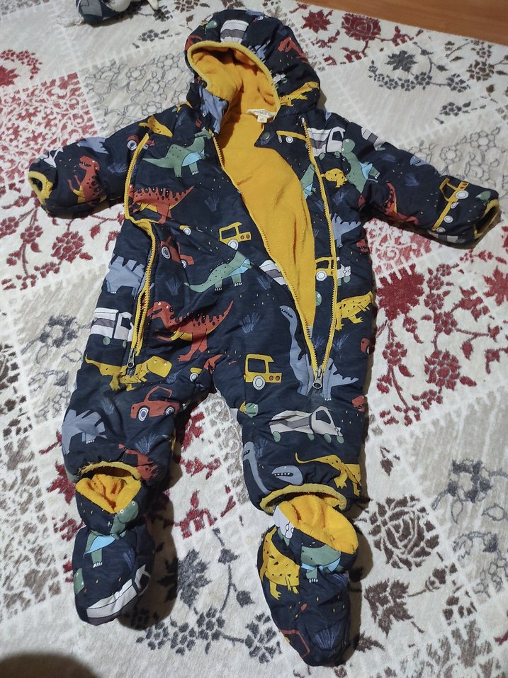 Desenli Bebek Kayak Tulumu Fermuarlı - Görsel 2