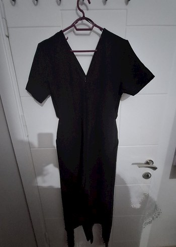 V Yaka Siyah Tulum - Görsel 2