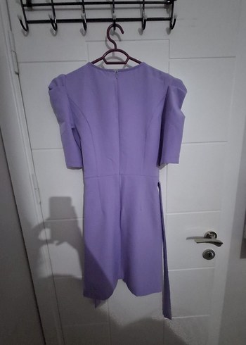 Lila kruvaze elbise - Görsel 5